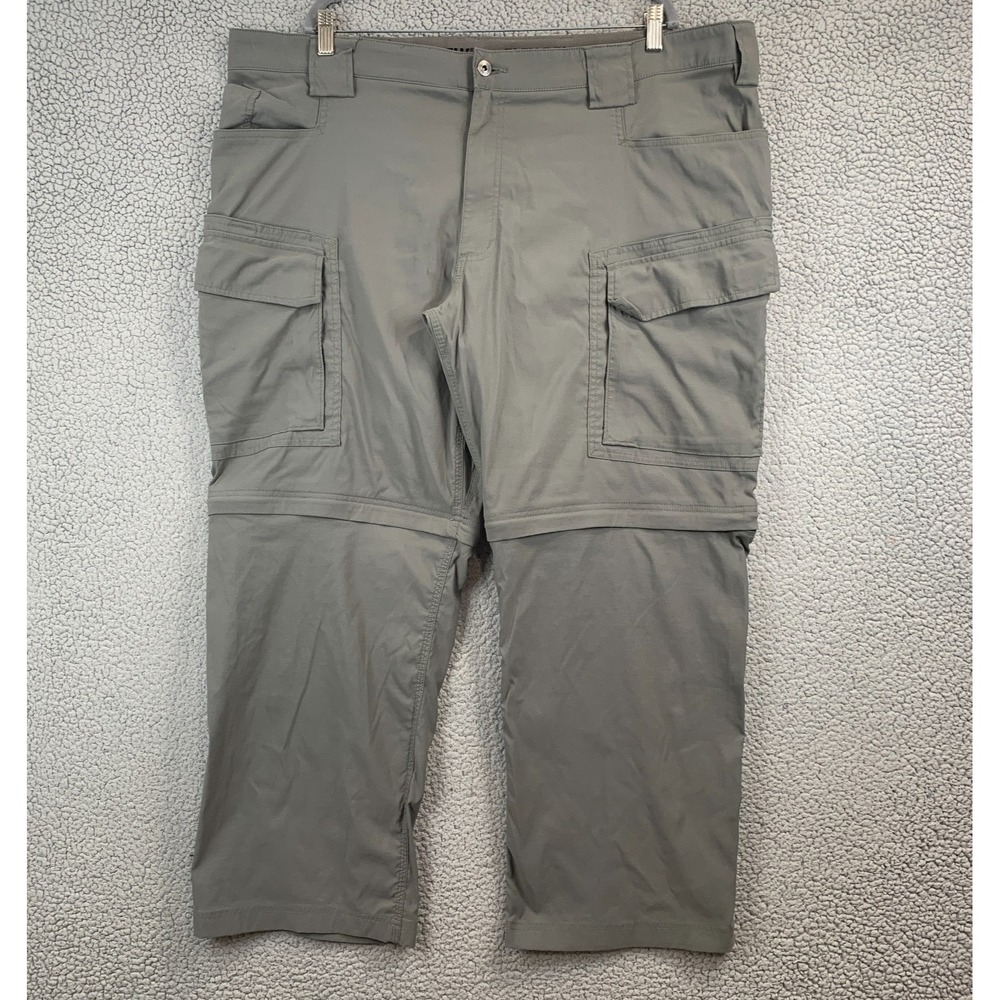 Duluth Flex Dry on the Fly Cargo Pants Mens 46x30 Gray Relaxed Fit Stretch Work